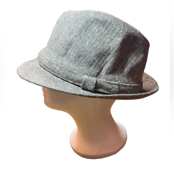 Men’s Vintage Fedora Brown/Beige Tweed 22 in Circumference - Picture 5 of 8